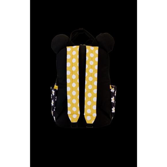 NWT Disney Minnie Mouse Daisy All-Over Print Nylon Full-Size Backpack - Picture 3 of 5